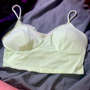 cropped tank top with padding.